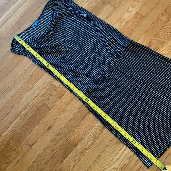 Derek Lam for Design Nation black, white stripe sleeveless rayon/polyester dress - Picture 4 of 8